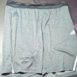 Adidas Black and Gray Athletic Shorts